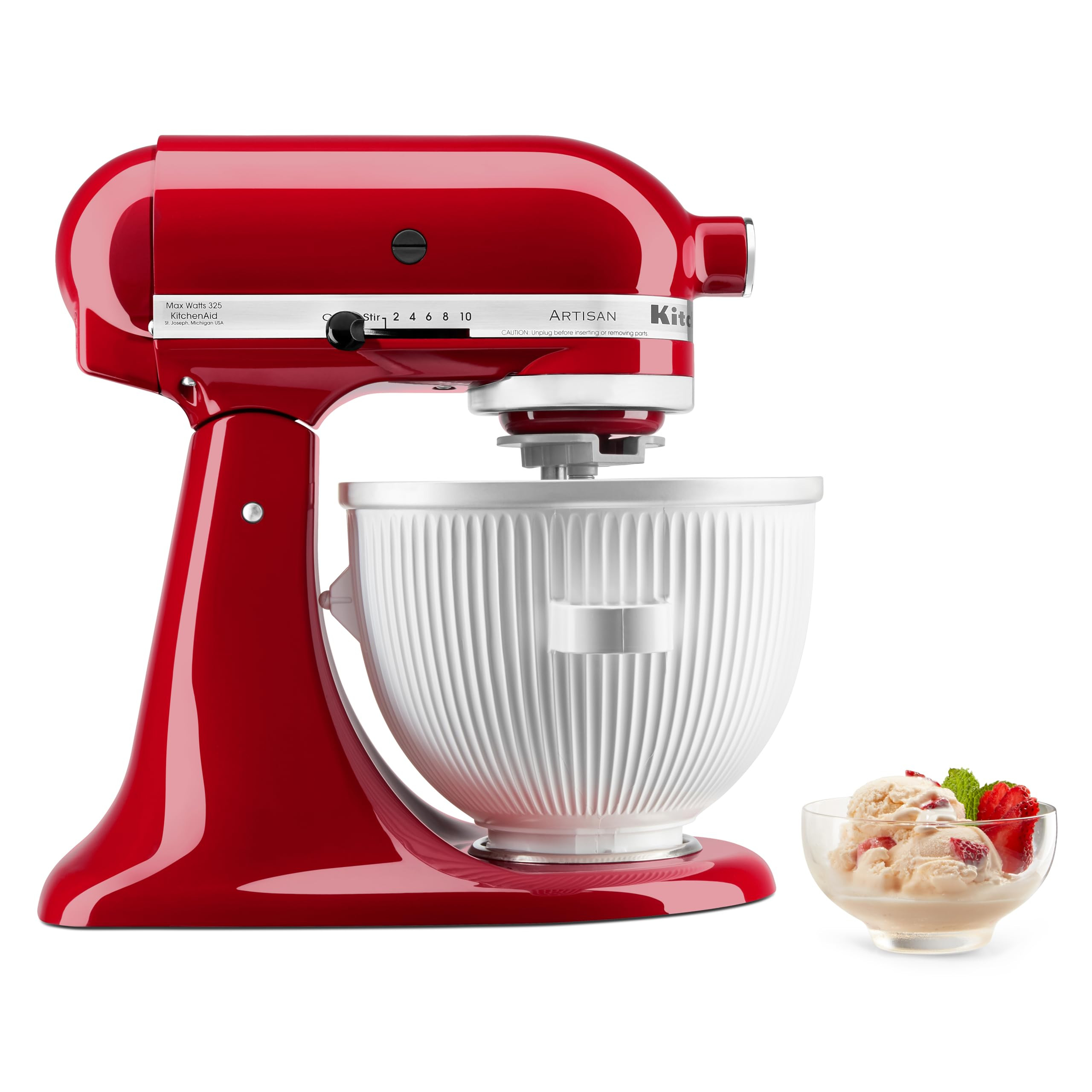 KitchenAid Ice Cream Maker Attachment Stand Mixer, 2 Quart, White | Amazon (US)