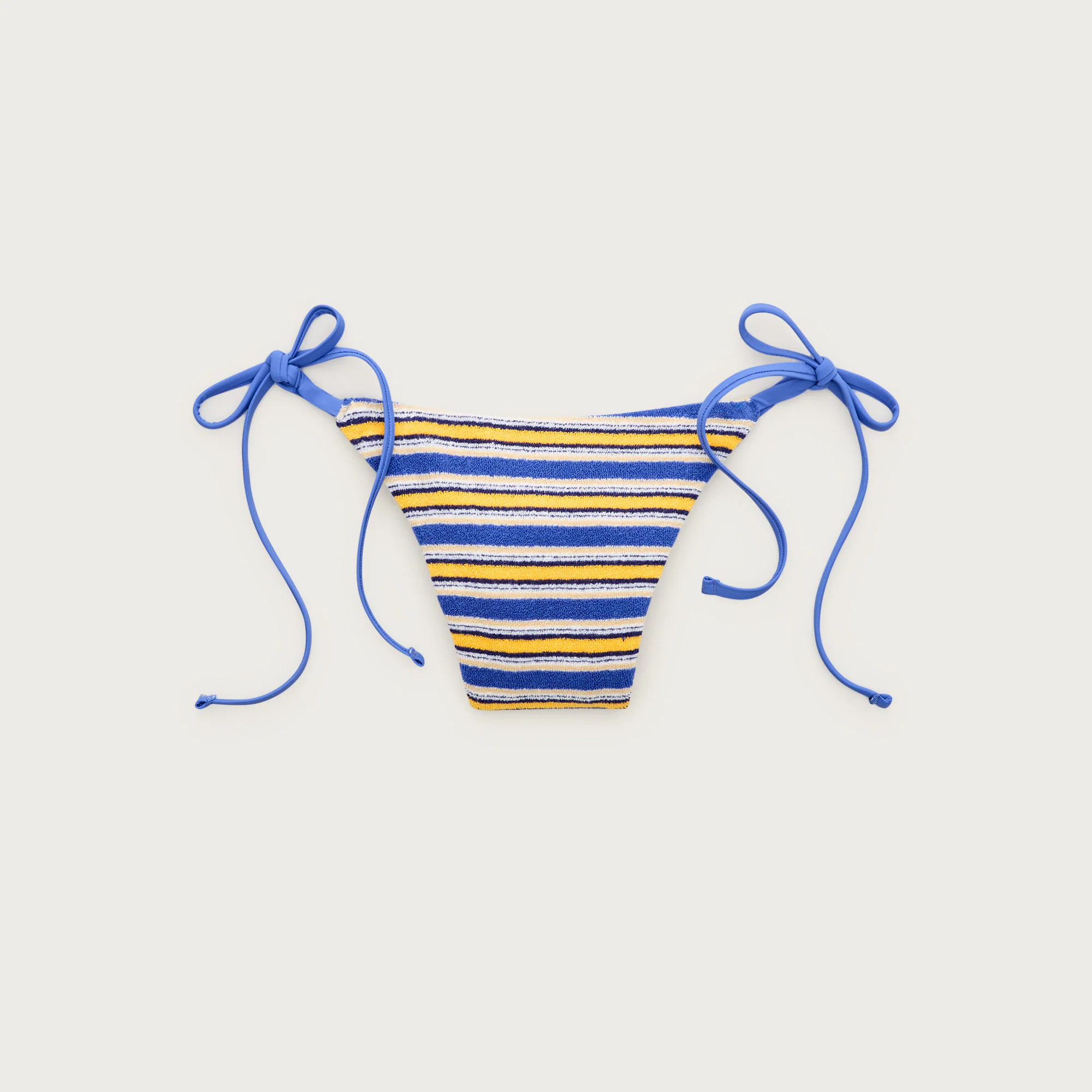 Cheeky string bikini bottom in towel terry stripe | J. Crew US