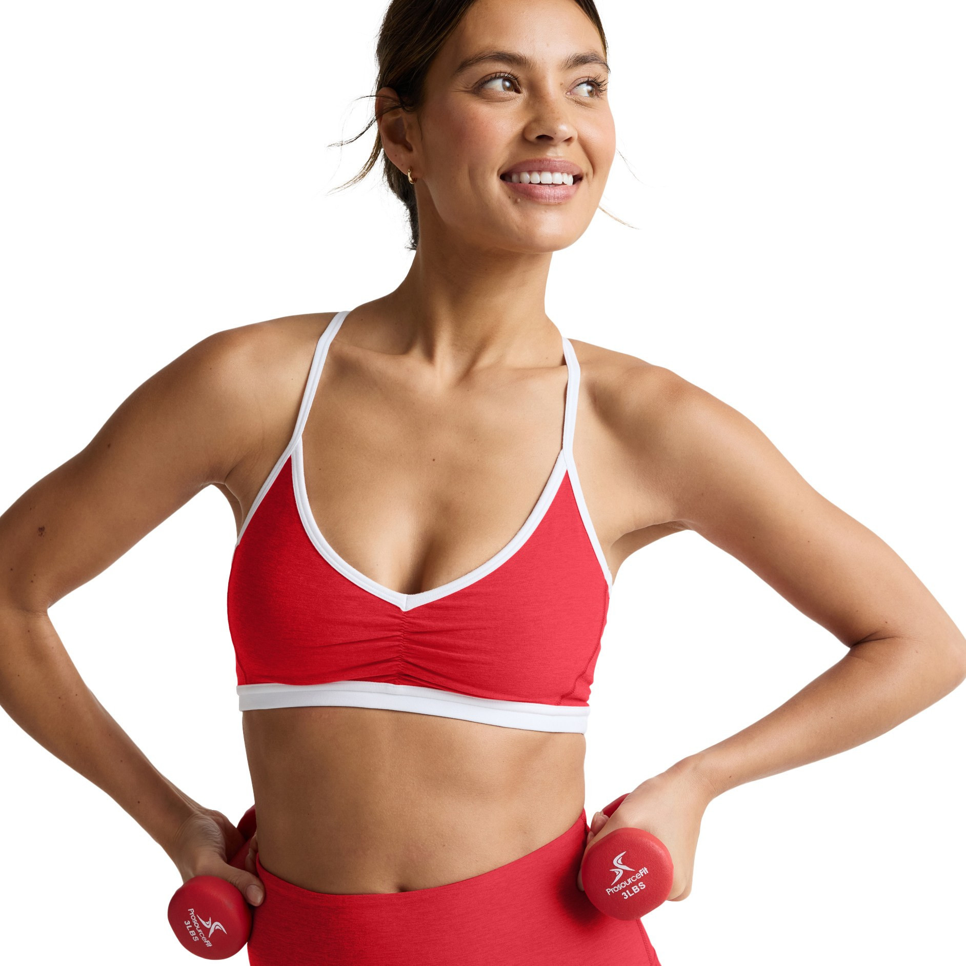 Beyond Yoga Women's Spacedye Outlines Bra Red XL | REI