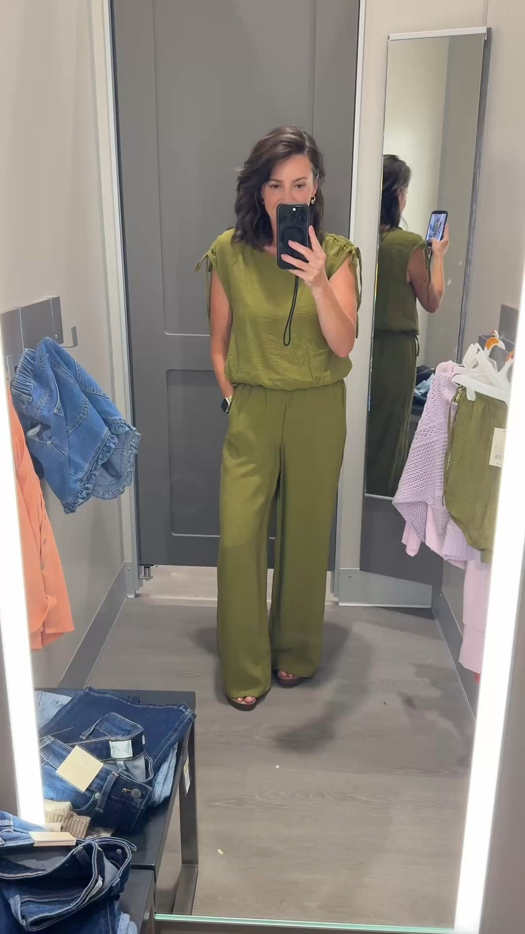 I’m mixing and matching these @Target olive green lightweight gauze pieces for different looks: matching pants + top, matching shorts + top, and the top with jeans. And they come in other colors too!

Easy, comfy, and cute enough to make it look like I actually planned my outfit. 

Business casual, teacher outfit inspo, affordable fashion, target fashion, fashion over 40

#LTKootd #LTKOver40 #LTKSaleAlert