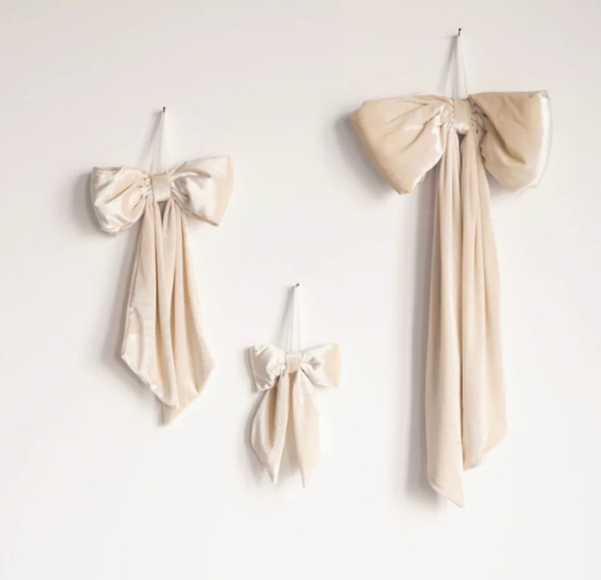 Cream Velvet Bow | 3 Sizes | Fiddle & Fig
