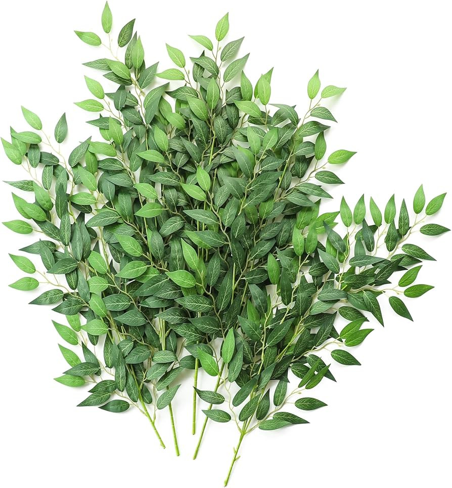 Floroom 5pcs 28'' Artificial Italian Ruscus Greenery Stems, Faux Hanging Greenery Spray & Best Fa... | Amazon (US)