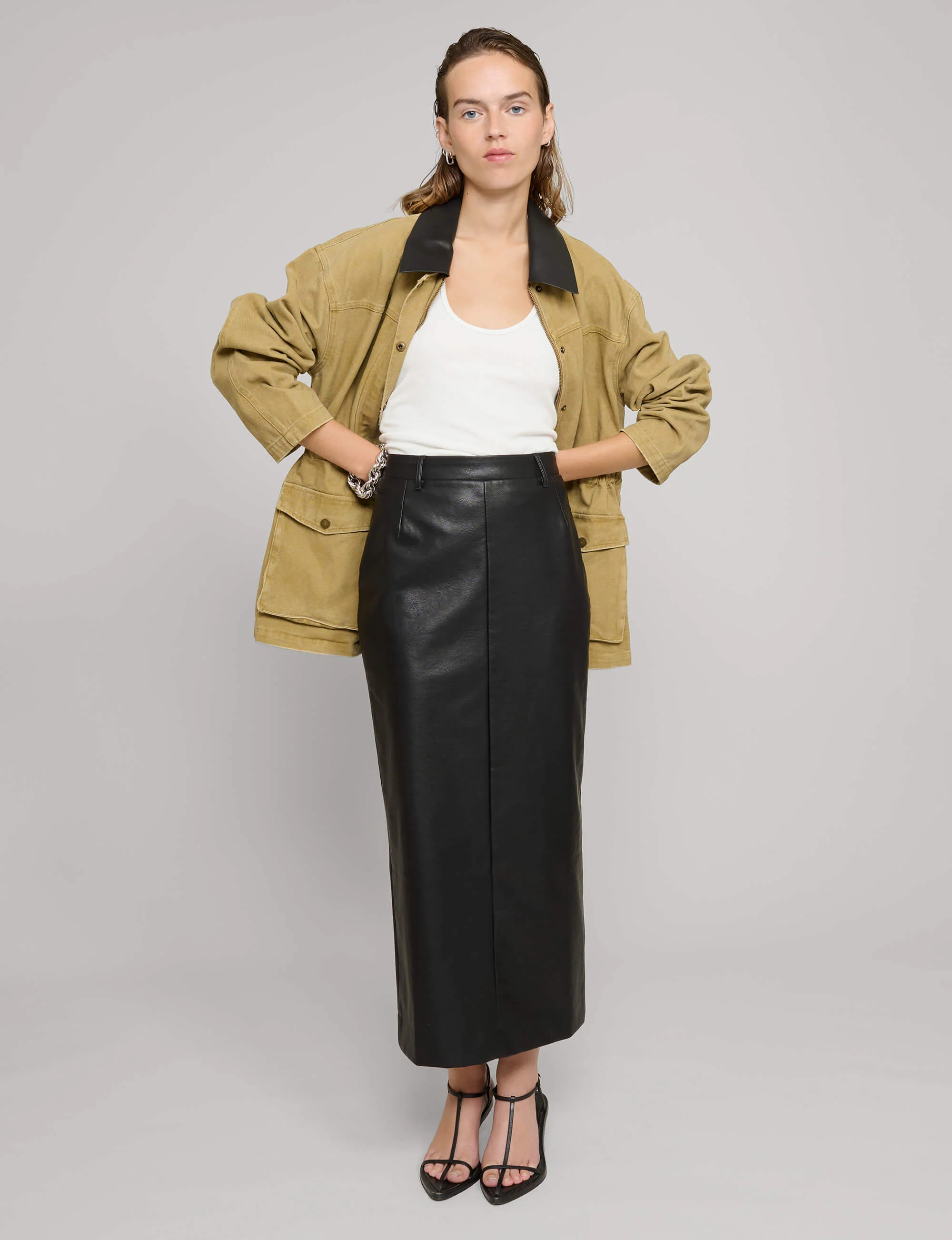 Yve Maxi Leather Skirt-BESTSELLER | Pixie Market