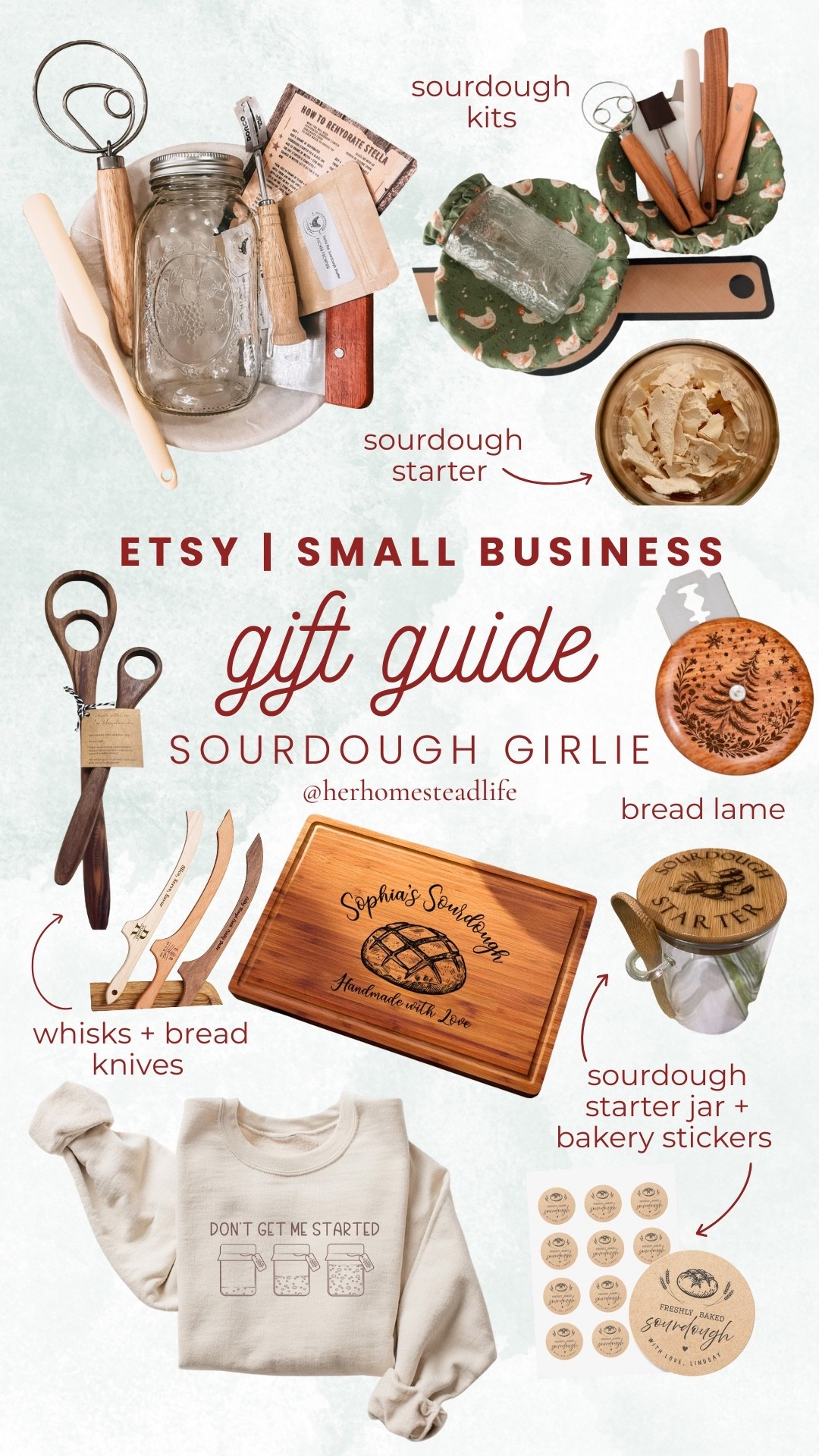Gift guide for a sourdough baker! 

Sourdough starter kit | cutting board | whisks | bread lame | bread knives | sourdough starter | lables

#LTKGiftGuide #LTKfoodie #LTKHoliday