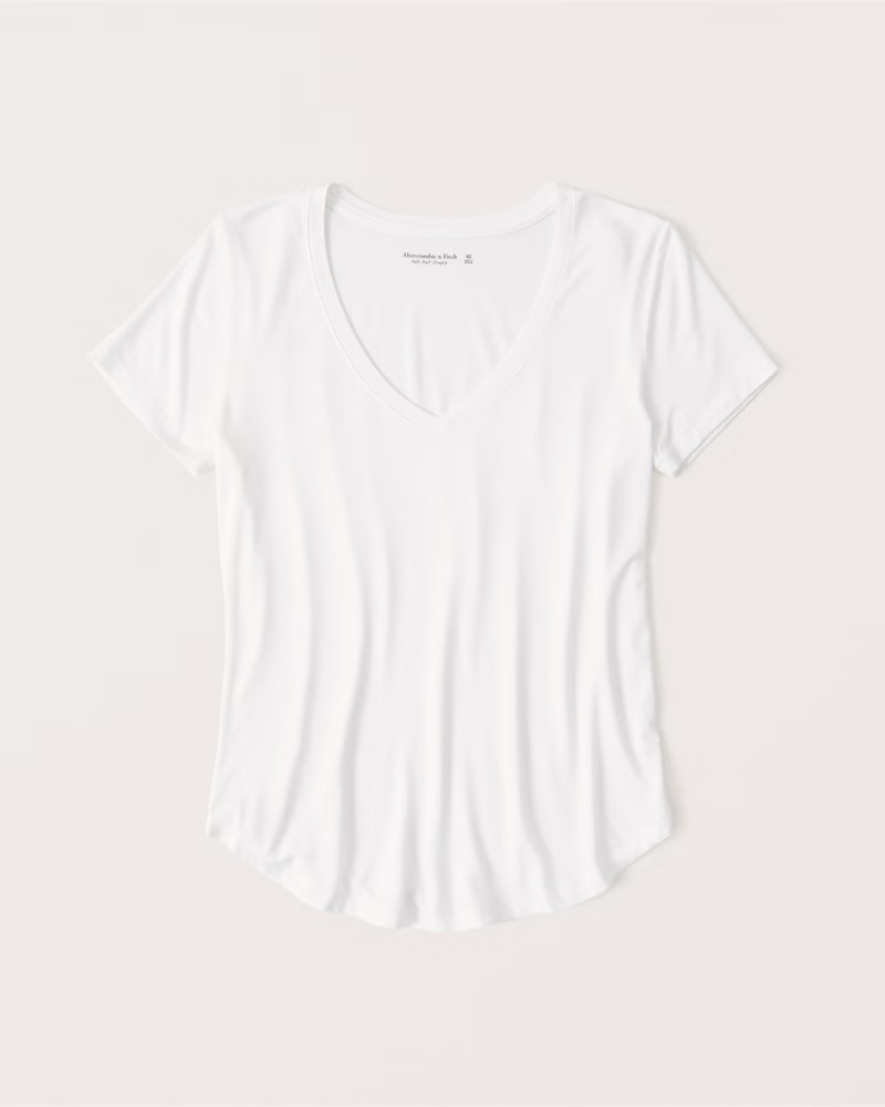 Drapey V-Neck Tee | Abercrombie & Fitch (US)