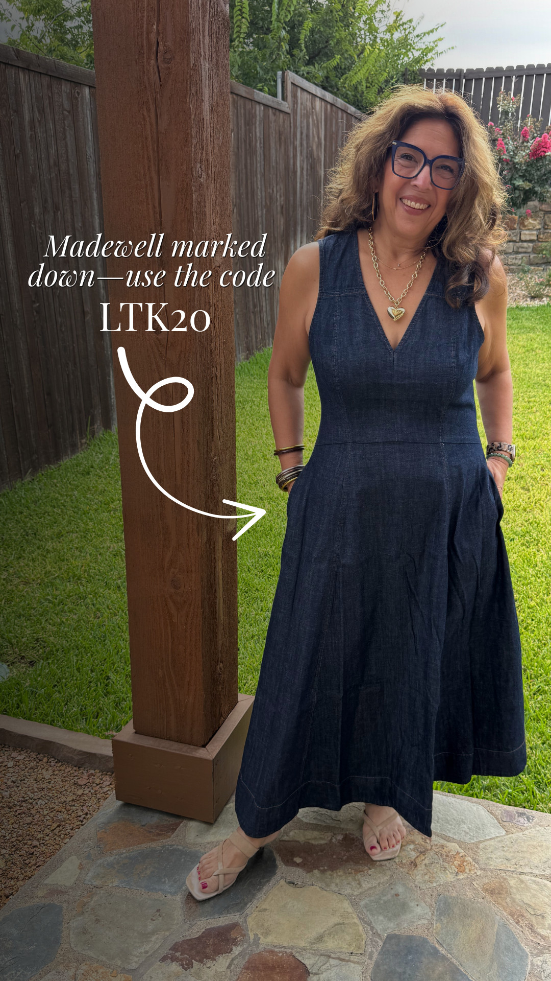 What I wore when it’s too hot for pants but I still want to look put together ☀️
This dress is breezy, flattering, and now marked down—plus you can use code LTK20 for even more off. 

 #LTKxMadewell #LTKSaleAlert #LTKStyleTip