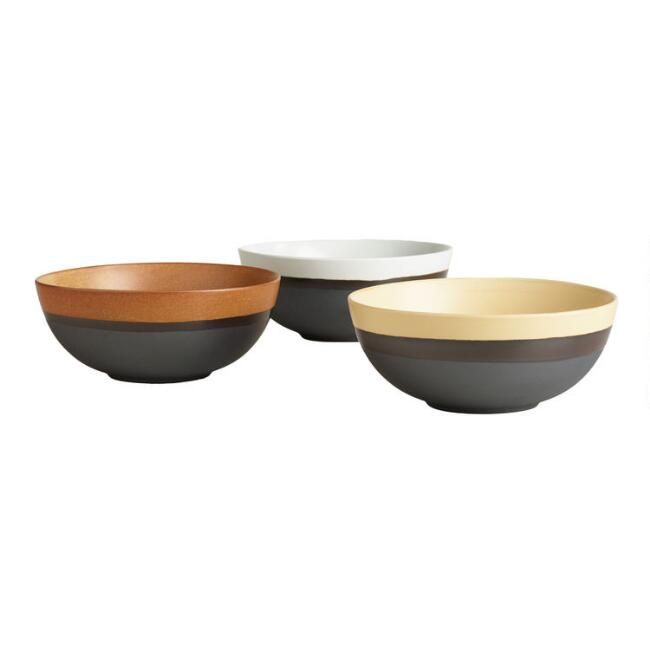 Fuji Rimmed Noodle Bowls Set Of 3 | World Market
