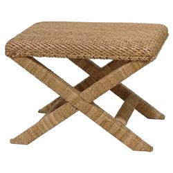 Palecek Soleil Coastal Beach Natural Seagrass Rope Stool | Kathy Kuo Home