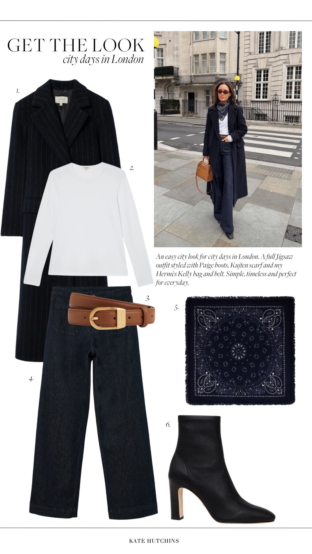 An easy city look for city days in London. A full Jigsaw outfit styled with Paige boots, Kujten scarf and my Hermès Kelly bag and belt. Simple, timeless and perfect for everyday.

#LTKspring #LTKuk #LTKstyletip