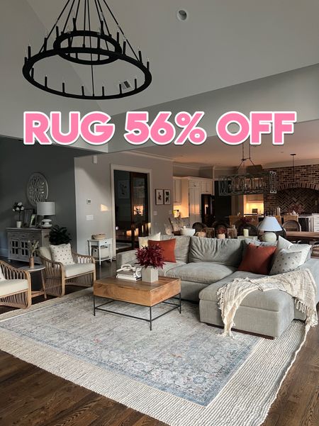 Jute rug in off white. 56% off. I have the 8.5x11.5 underneath with a 7.5x10 rug on top layered rug
Rug layering neutral tones 

#LTKsalealert #LTKstyletip #LTKhome