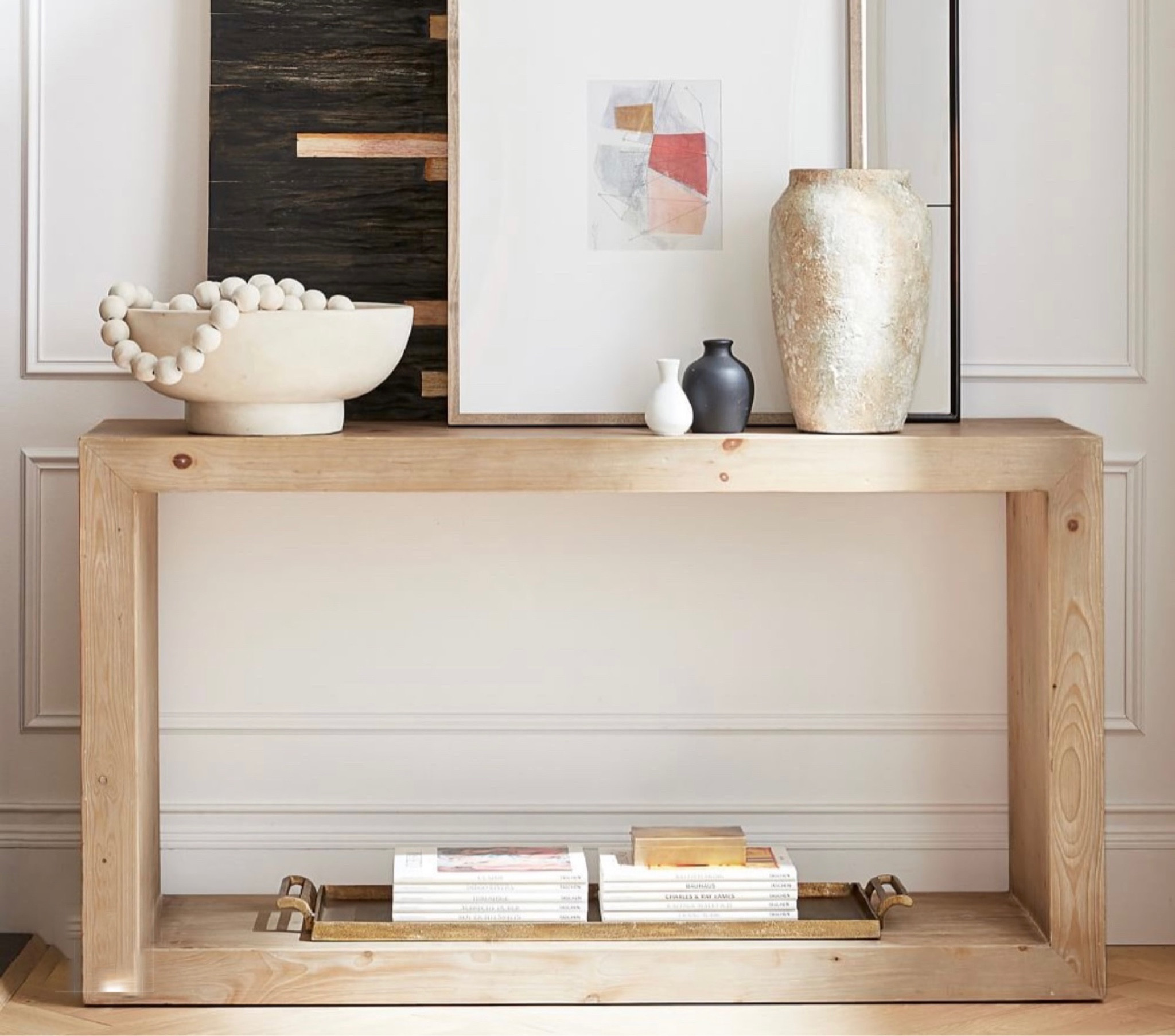 The Pottery Barn Folsom entryway table is finally on sale! Console tables, neutral home decor, modern farmhouse, Scandinavian style

#LTKhome #LTKsalealert