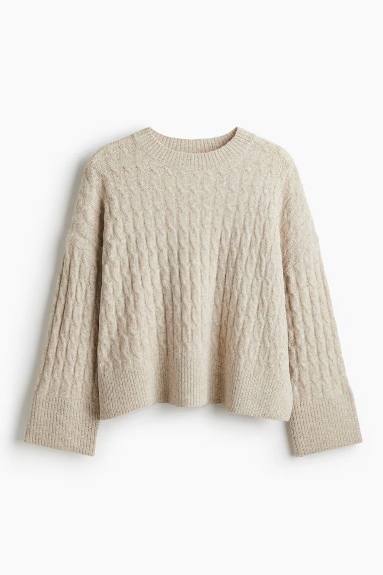 H & M - Cable-Knit Sweater - Gray | H&M (US, CA, MX)