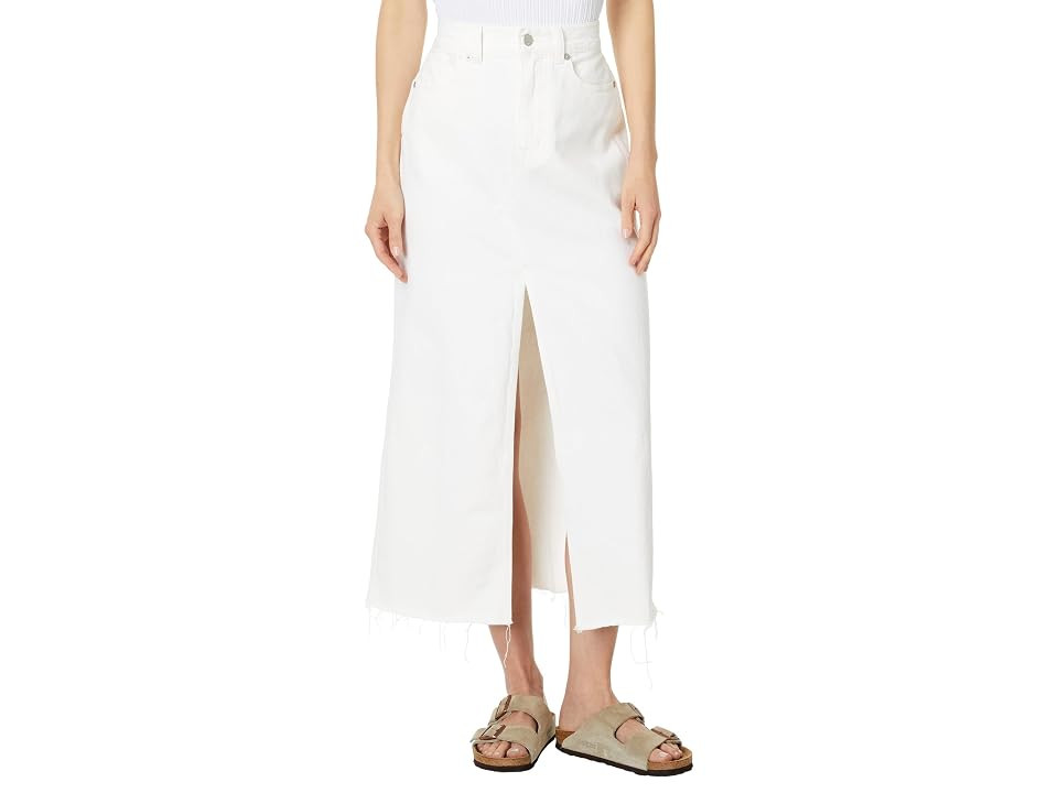 Madewell The Rilee Denim Midi Skirt in Tile White Women's Skirt Tile White : 26, Cotton/Denim | Zappos