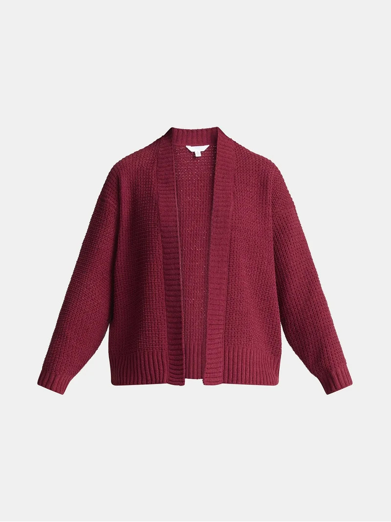 Time and Tru Women's Chenille Cardigan Sweater, Midweight, Sizes XS-XXXL | Walmart (US)