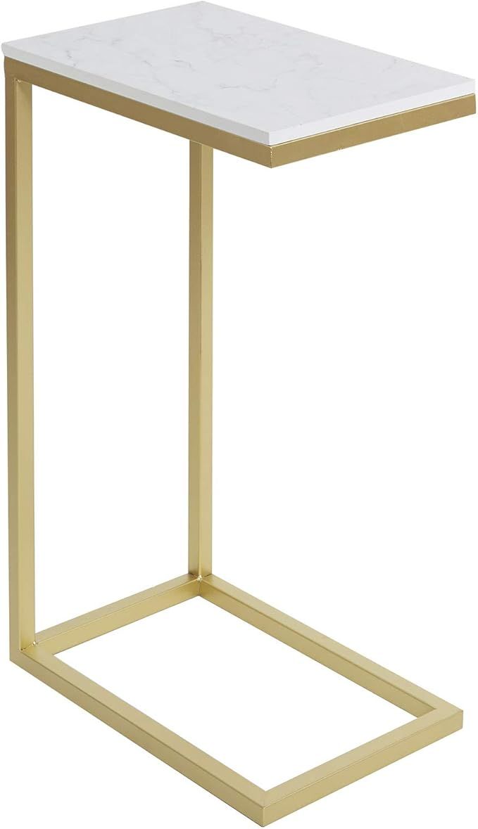 Silverwood Side Table, Gold and faux marble | Amazon (US)