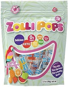 Zollipops The Clean Teeth Pops - Anti Cavity Lollipops, Delicious Flavors, Tropical, 3.1 Ounce | Amazon (US)