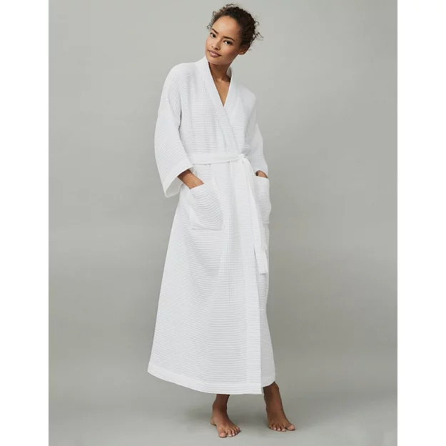 Long Lightweight Waffle Robe | The White Company (UK)