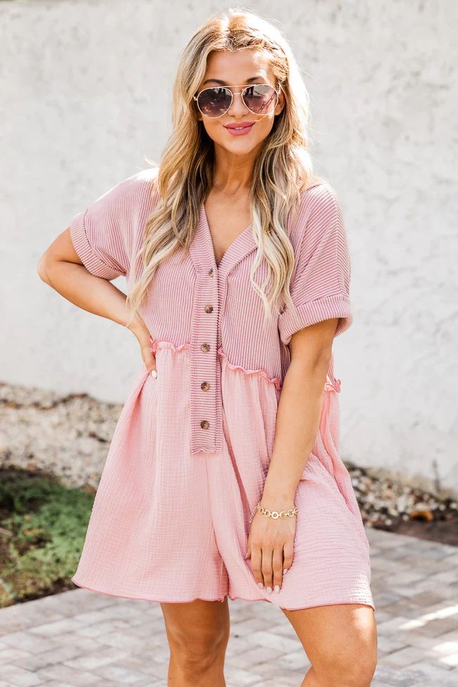 Missing You Pink Time Mauve Romper | Pink Lily