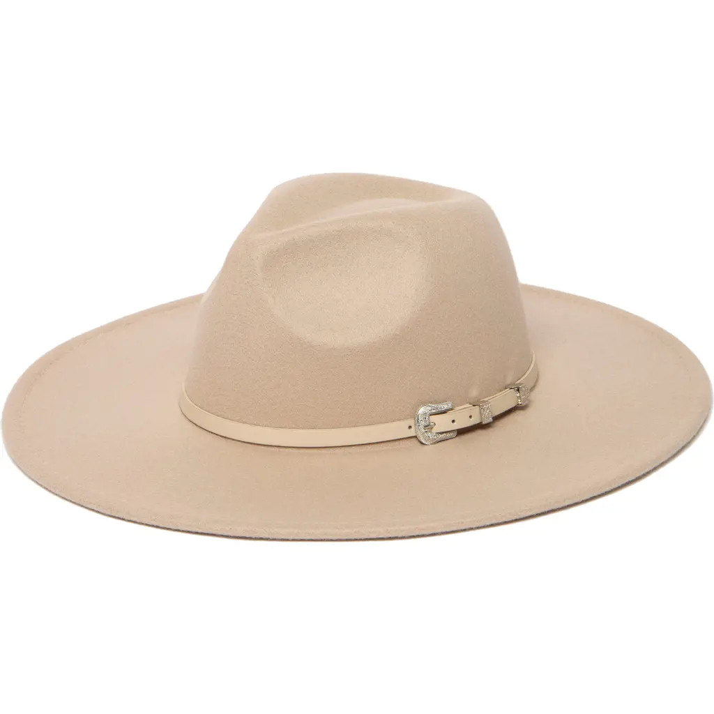 San Diego Hat Western Belt Fedora Hat in Oatmeal at Nordstrom Rack | Nordstrom Rack