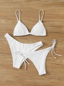 3pack Triangle Tie Side Thong Bikini Swimsuit SKU: swswim23210108345(1000+ Reviews)$12.49$11.87Jo... | SHEIN