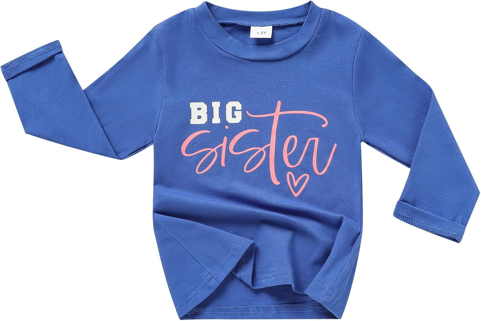 Big Sister Shirt for Toddler Girls Long Sleeve Tops  | Amazon (US)