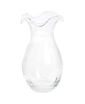 Hibiscus Glass Vertical Fluted Vase, Small | Macy's