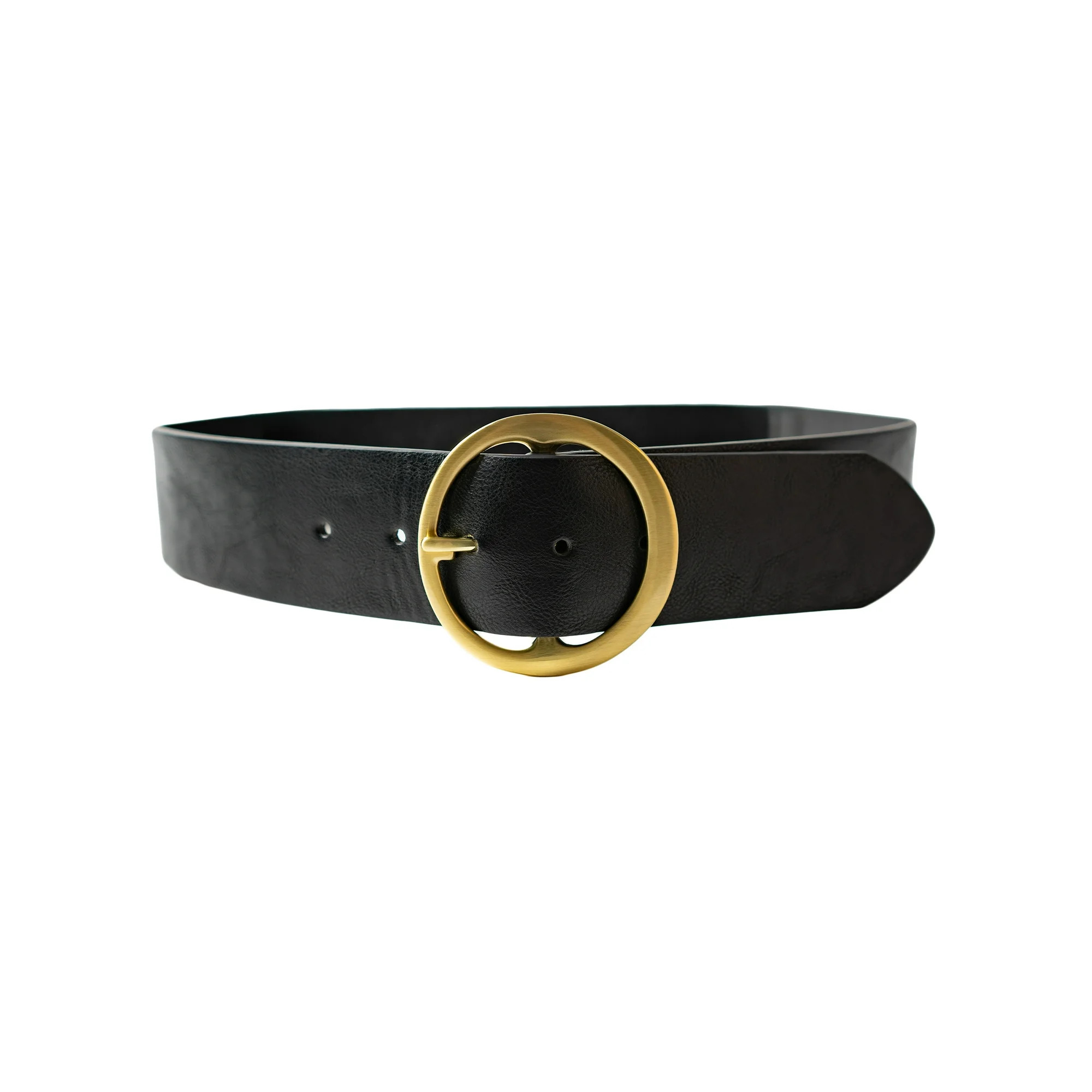 Time and Tru Women's Notched Buckle Stretch Belt, Black | Walmart (US)