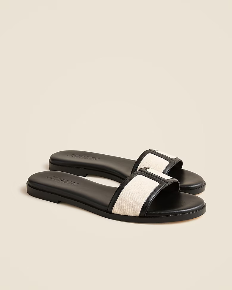 Georgina sandals in canvas and leather | J. Crew US