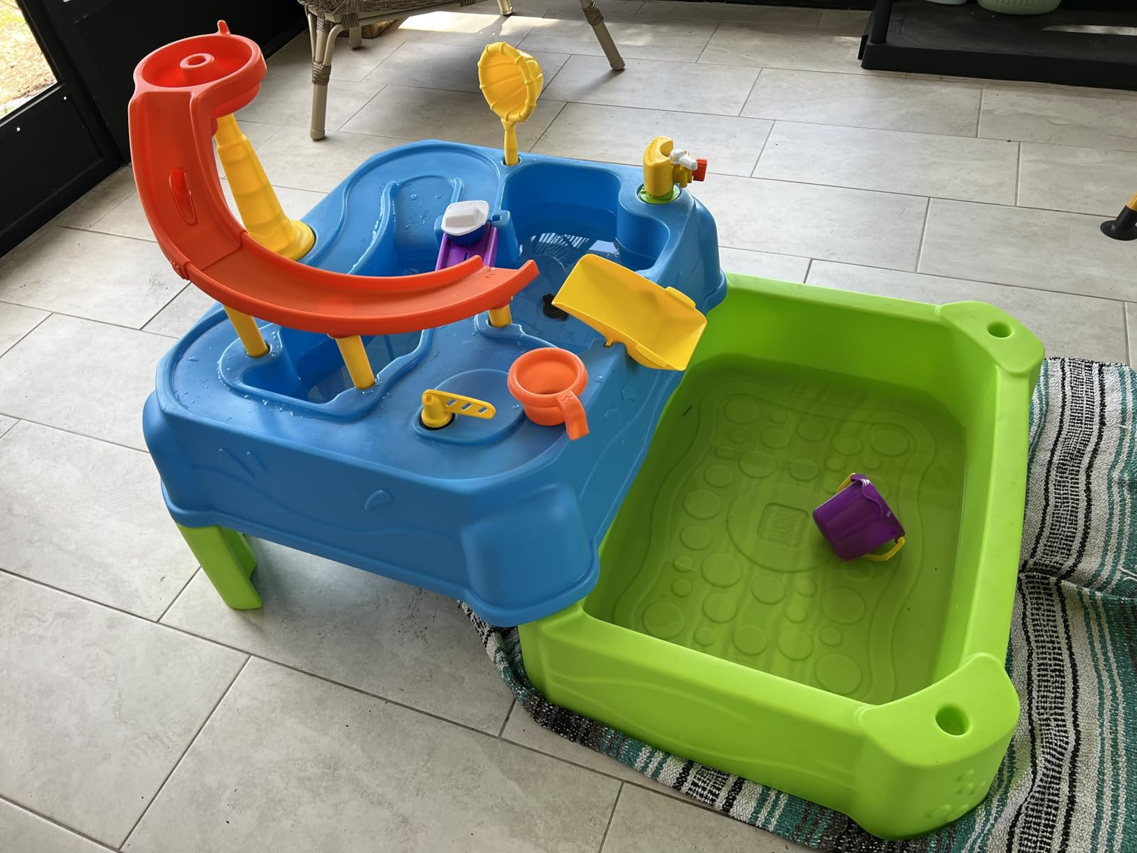 Step2 Waterpark Wonders Two-Tier Water Table, Kids Water Activity Sensory Playset, Comes with Umb... | Amazon (US)