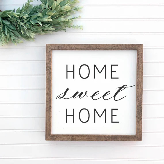Home Sweet Home Sign Home Sweet Home Wood Sign Framed Home | Etsy | Etsy (US)