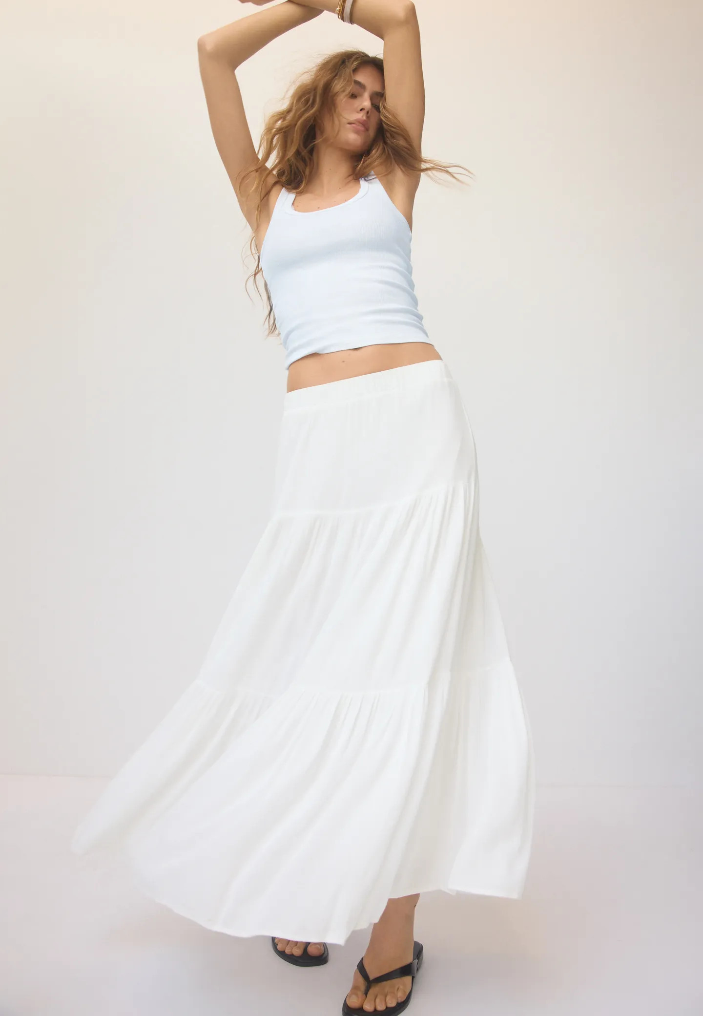 Boho midi skirt - Women's Skirts | Stradivarius United Kingdom | Stradivarius (UK)