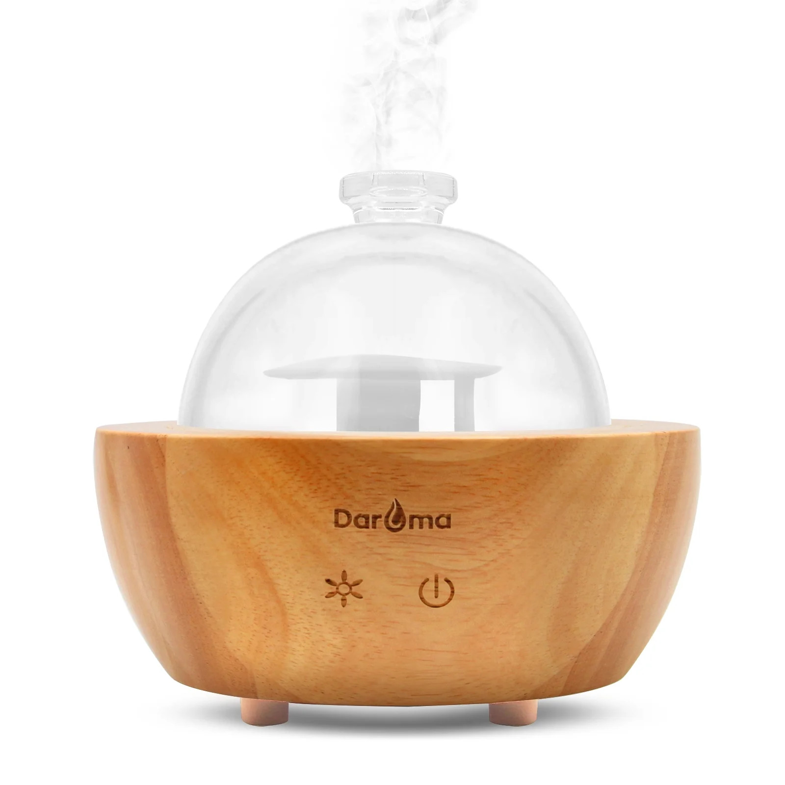 DAROMA Glass Essential Oil Diffuser, 200ml Real Wood Base, The 2022 Upgrade. Ultrasonic Aromather... | Walmart (US)