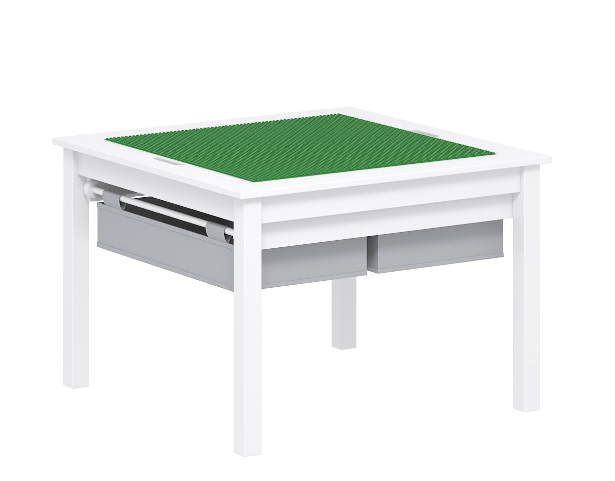 UTEX 2 in 1 Kids Construction Play Table with Storage Drawers and Built in Plate (White) | Amazon (US)