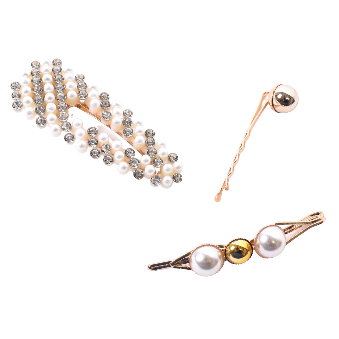 Tartan & Cheer Mix & Match Metallic Pearl Clip Set | Bellefixe