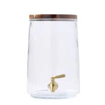 Better Homes & Gardens 2 Gallon Glass Beverage Dispenser with Wood Lid | Walmart (US)