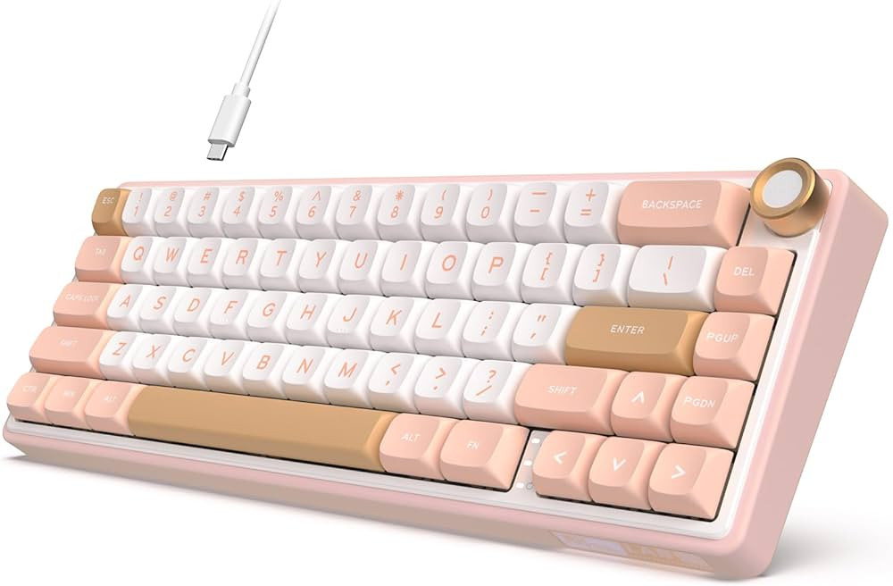 RK ROYAL KLUDGE R65 Wired Mechanical Keyboard with Volume Knob, 60% Percent RGB Backlit Gasket Mo... | Amazon (US)