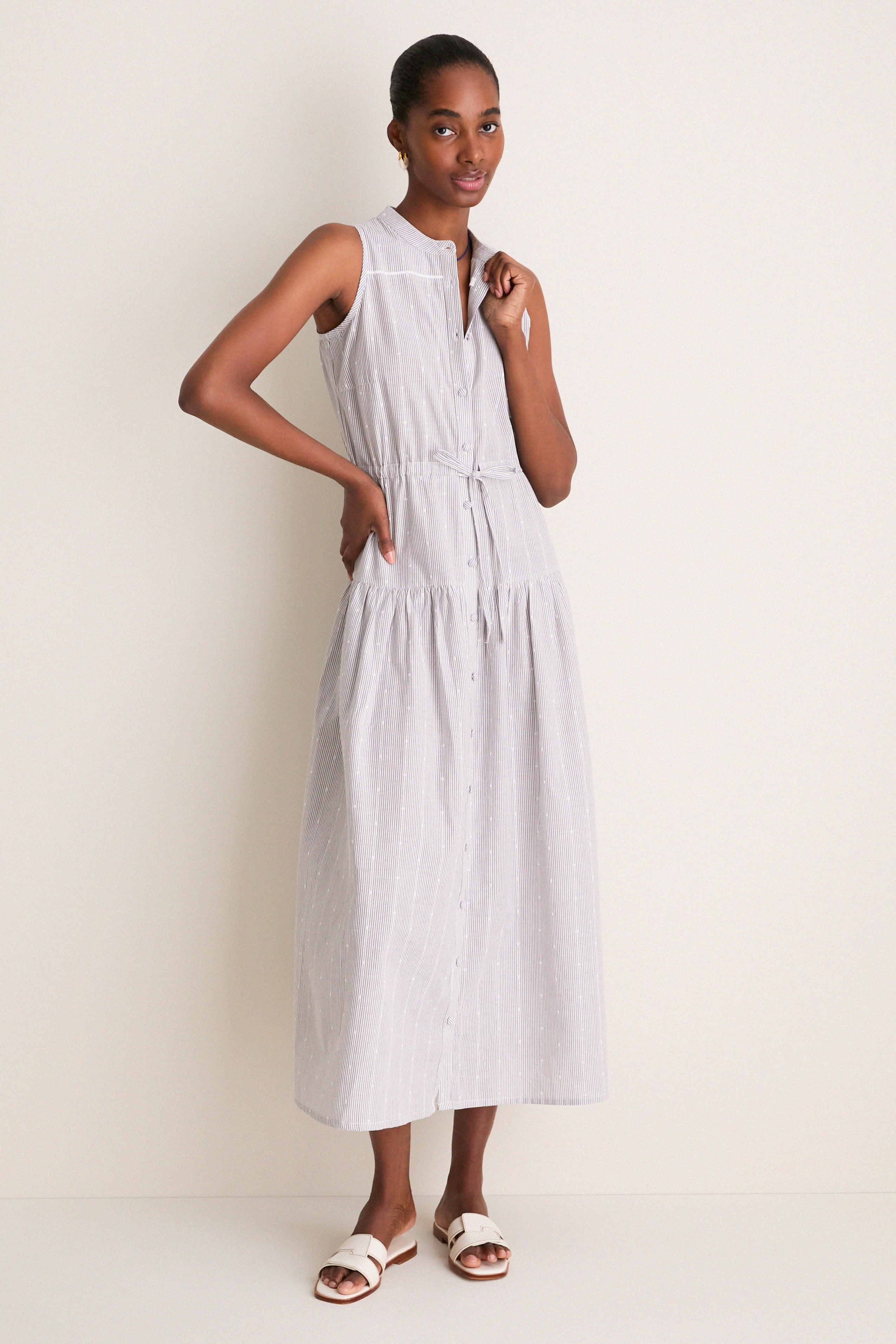 James Stripe Lucy 4 Basque Sleeveless Dress | Tuckernuck (US)
