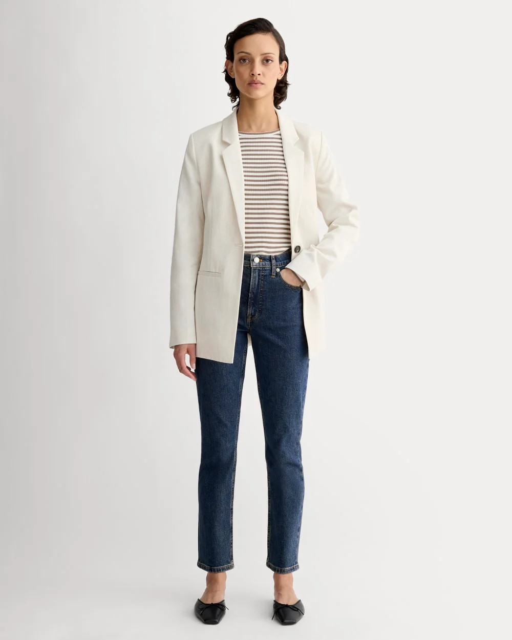 Everlane Original Cheeky� Jean | 28.5" Inseam In Indigo Rinse, Size 23, Cotton | Everlane