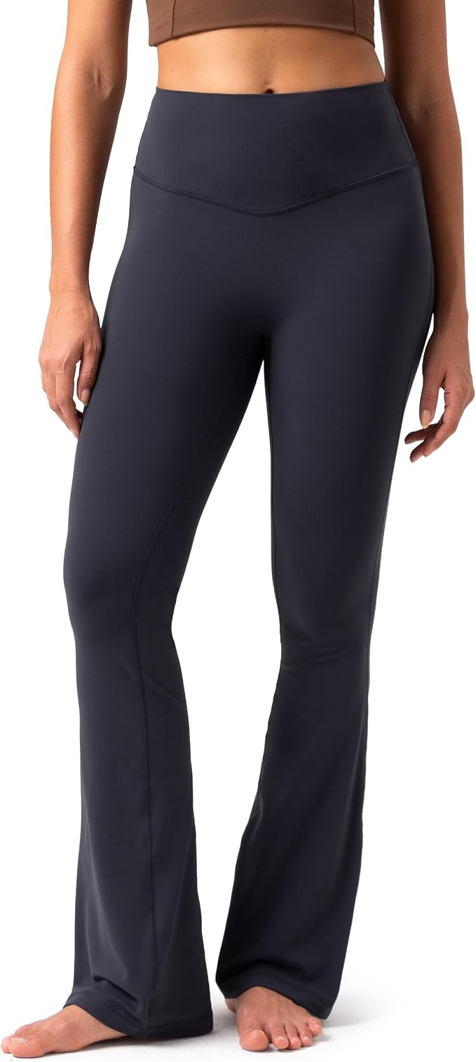 Colorfulkoala No Front Seam Flare Leggings Tummy‑Control for Women | Colorfulkoala