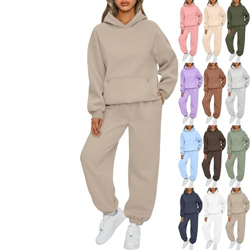 hayudier Womens 2 Piece Outfits Oversized Hoodie Sweatshirt Tracksuit Baggy Jogger Sweatpants Y2K Sweatsuit Set with Pockets Lounge Set Lounge Set womens fall fashion 2024 | Amazon (US)