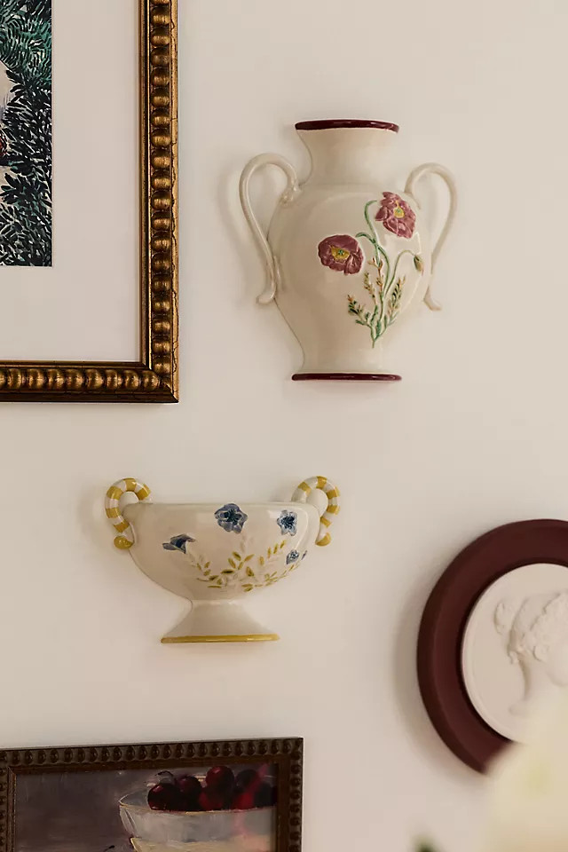 Decorative Urn Floral Ceramic Gallery Wall Charm | Anthropologie (US)