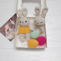Easter Gift For Baby Boy Girl, First Easter Basket, Basket Stuffers Baby, Egg Rattles, Bunny Rattle  | Etsy (US)