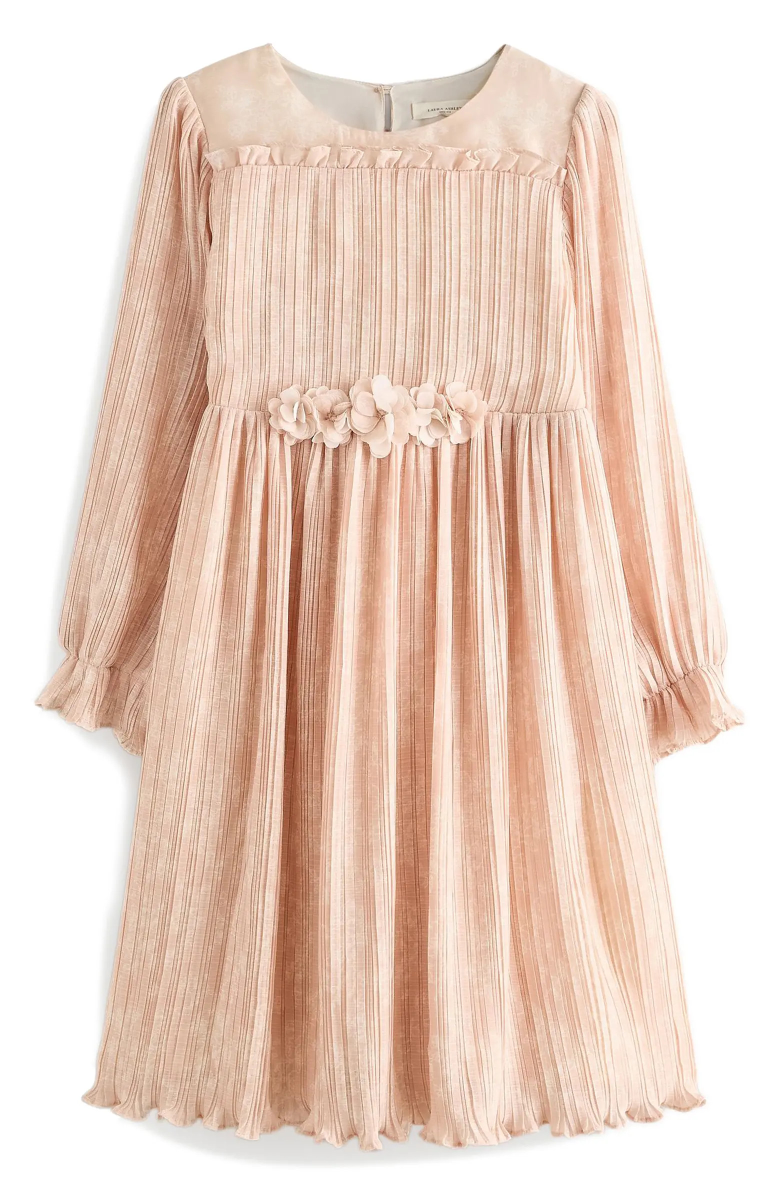 Kids' Pleated Long Sleeve Dress | Nordstrom
