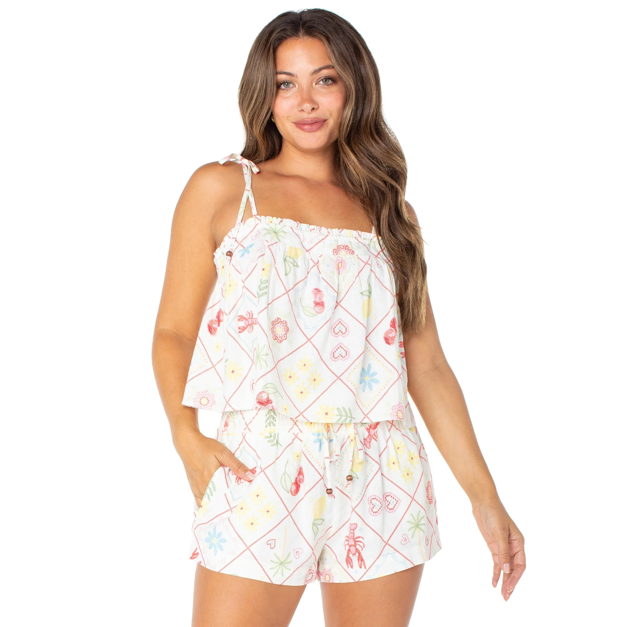 Celebrity Pink Women's Tie Strap Swing Top, Sizes XS-XXXL | Walmart (US)