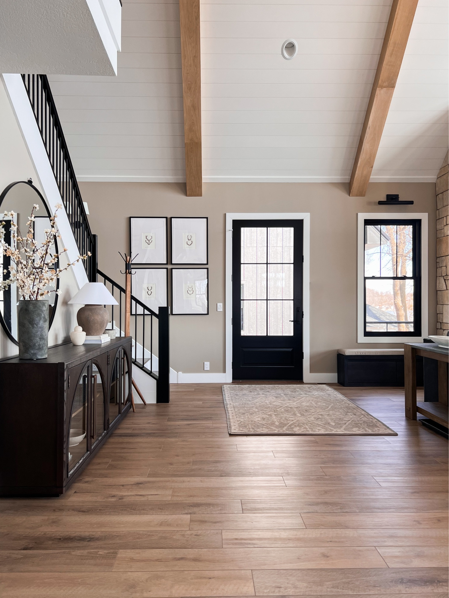 Entryway at the lake house! We don’t have a defined space so we used a large cabinet, baskets, a bench with storage below and a coat rack! 

#LTKstyletip #LTKhome