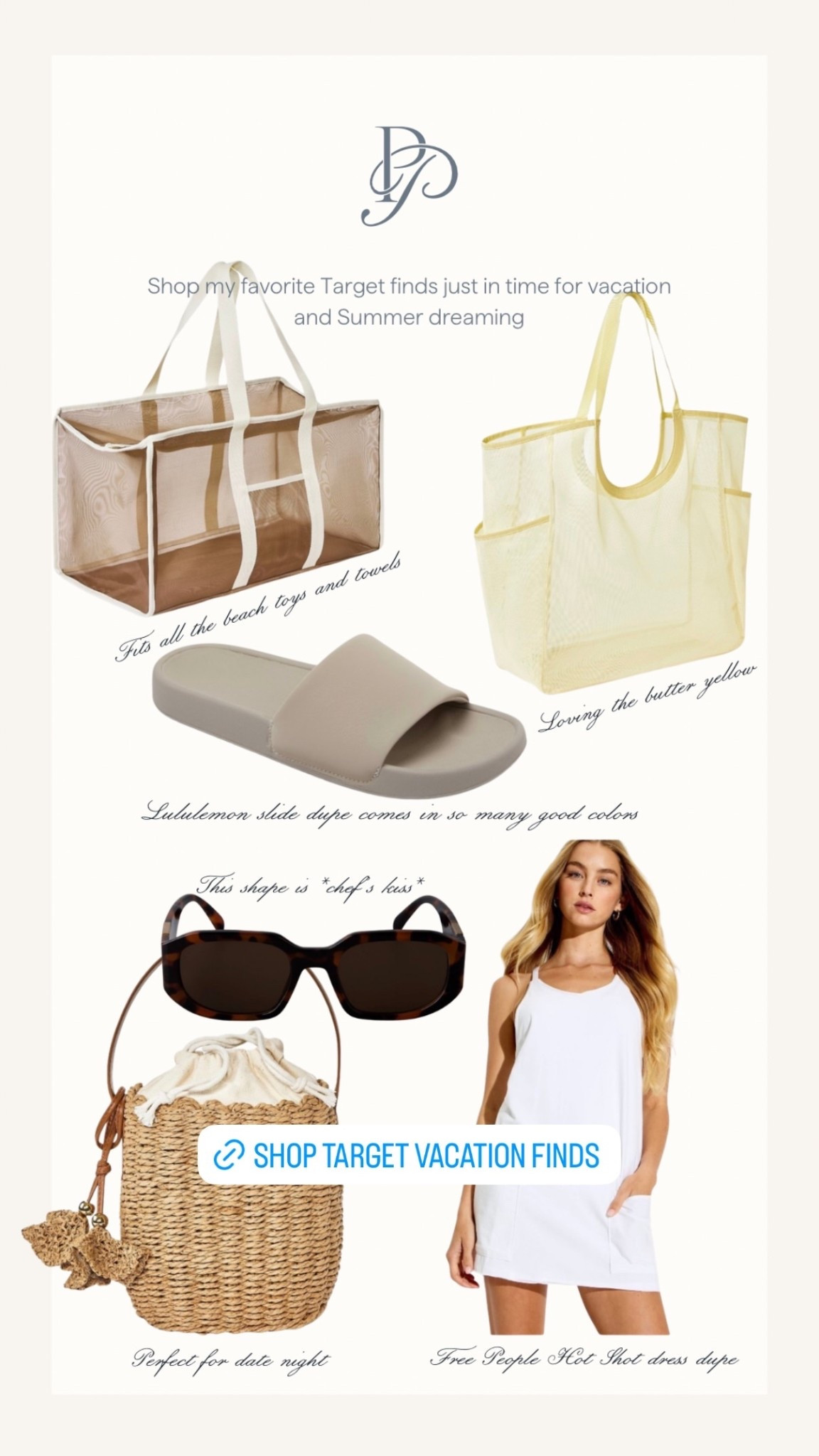 Target finds just in time for vacation and Summer dreaming



#LTKmomlife #LTKSaleAlert #LTKSpringSale