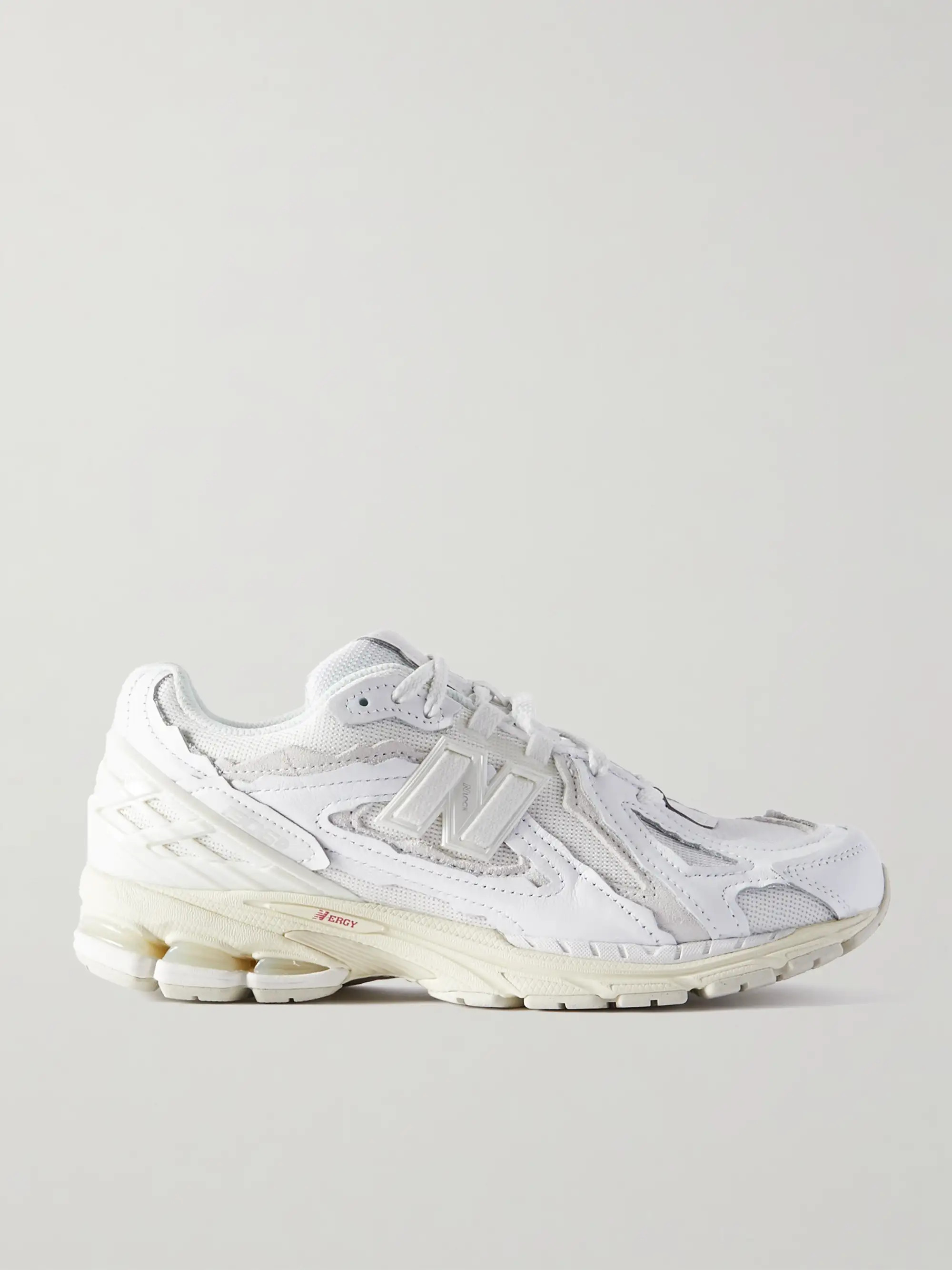 1906 rubber-trimmed suede, leather and mesh sneakers | NET-A-PORTER (US)