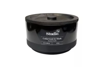Studio 3B™ Cedarwood and Musk 3-Wick 30 oz. Glass Jar Candle | Bed Bath & Beyond
