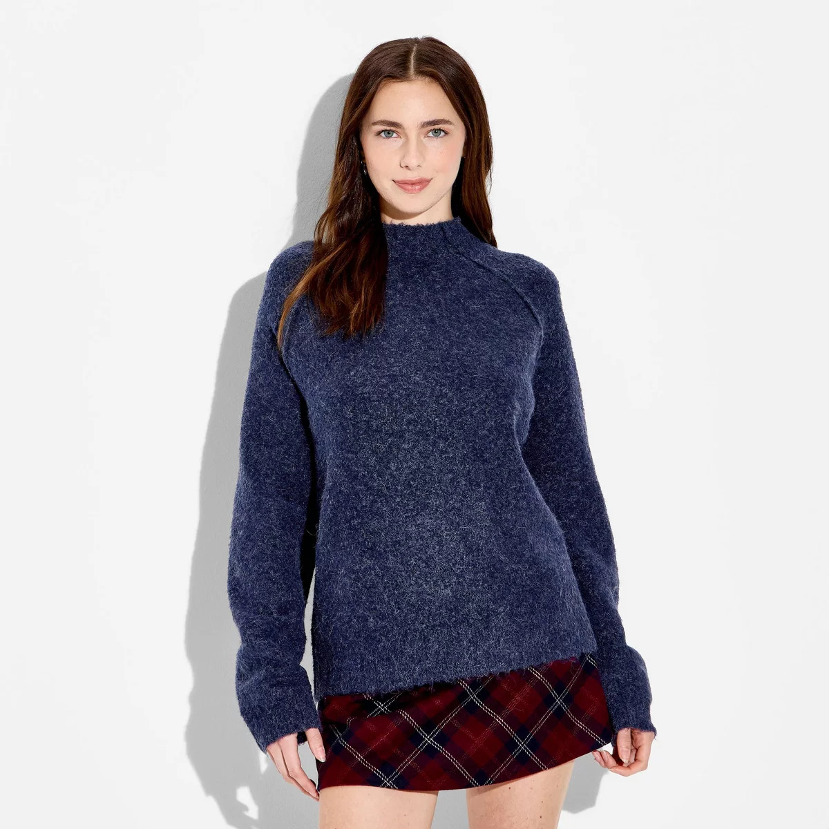 Women's Turtleneck Boucle Tunic Pullover Sweater - Wild Fable™ | Target