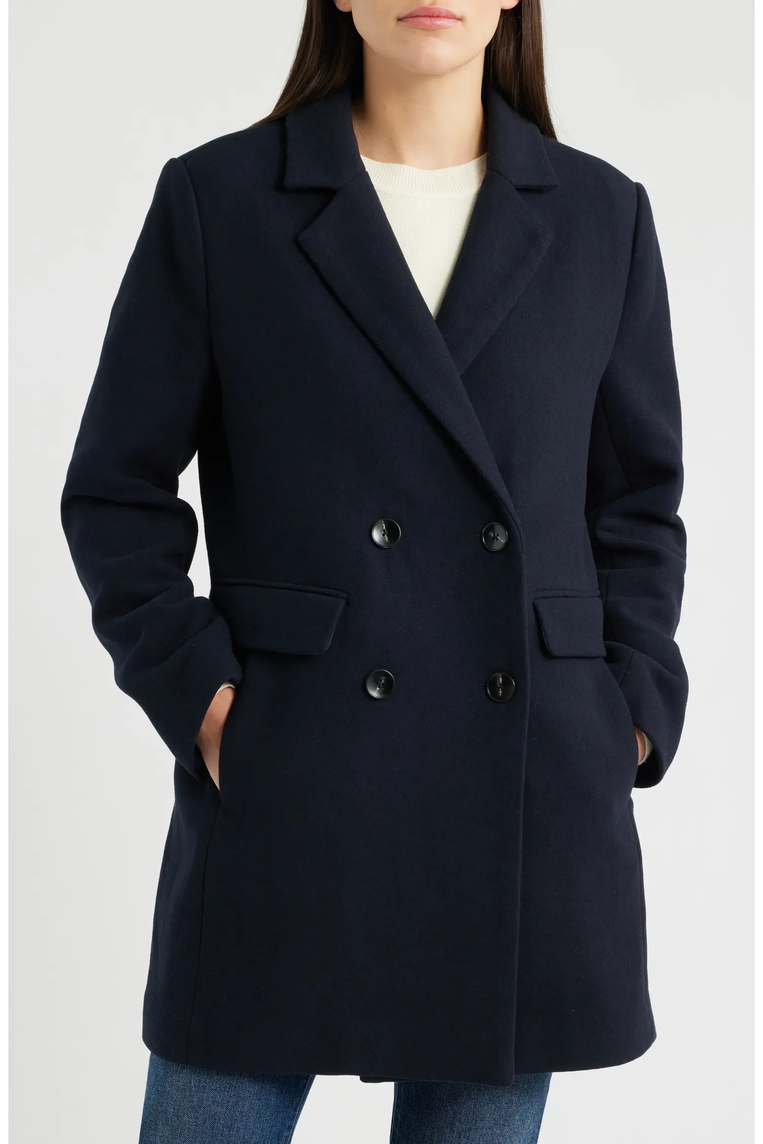 Plaid Double Breasted Coat (Women) | Nordstrom | Nordstrom